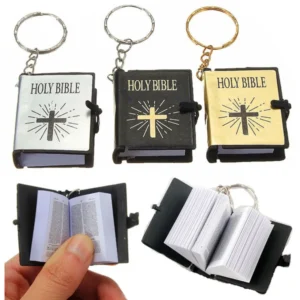 Mini llavero de la Santa Biblia, regalos cristianos