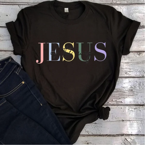Camisetas Cristianas para Mujeres "Jesús es el Camino" | Camiseta Gráfica | Regalo de Jesús para Amigas - Image 7