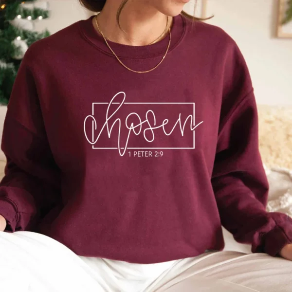 Sudadera para Mujer | Ropa Cristiana | Sudaderas Religiosas | "Eres Escogido" | - Image 4