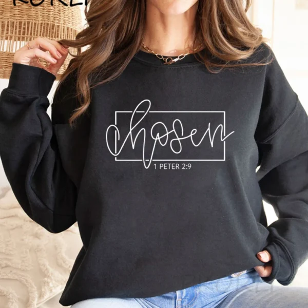 Sudadera para Mujer | Ropa Cristiana | Sudaderas Religiosas | "Eres Escogido" | - Image 16