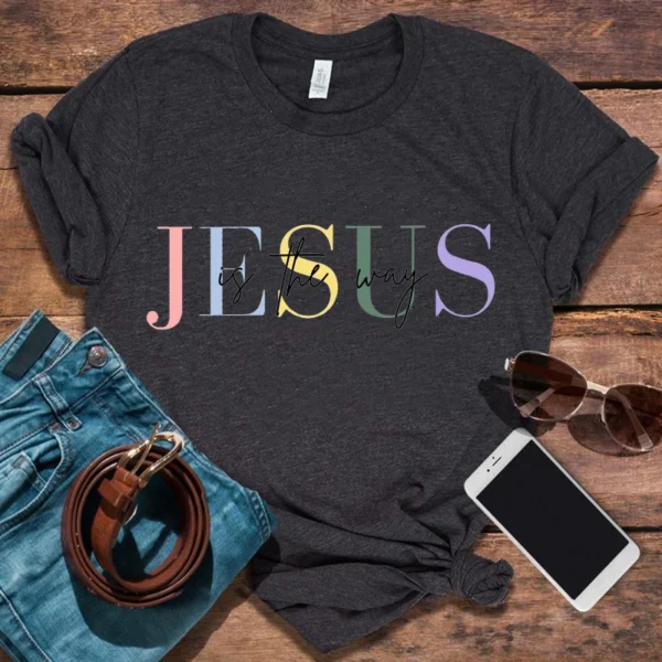 Camisetas Cristianas para Mujeres "Jesús es el Camino" | Camiseta Gráfica | Regalo de Jesús para Amigas - Image 5