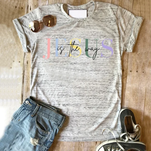 Camisetas Cristianas para Mujeres "Jesús es el Camino" | Camiseta Gráfica | Regalo de Jesús para Amigas - Image 6