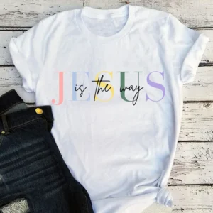 Camisetas Cristianas para Mujeres "Jesús es el Camino" | Camiseta Gráfica | Regalo de Jesús para Amigas