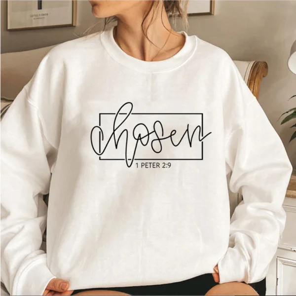 Sudadera para Mujer | Ropa Cristiana | Sudaderas Religiosas | "Eres Escogido" | - Image 5